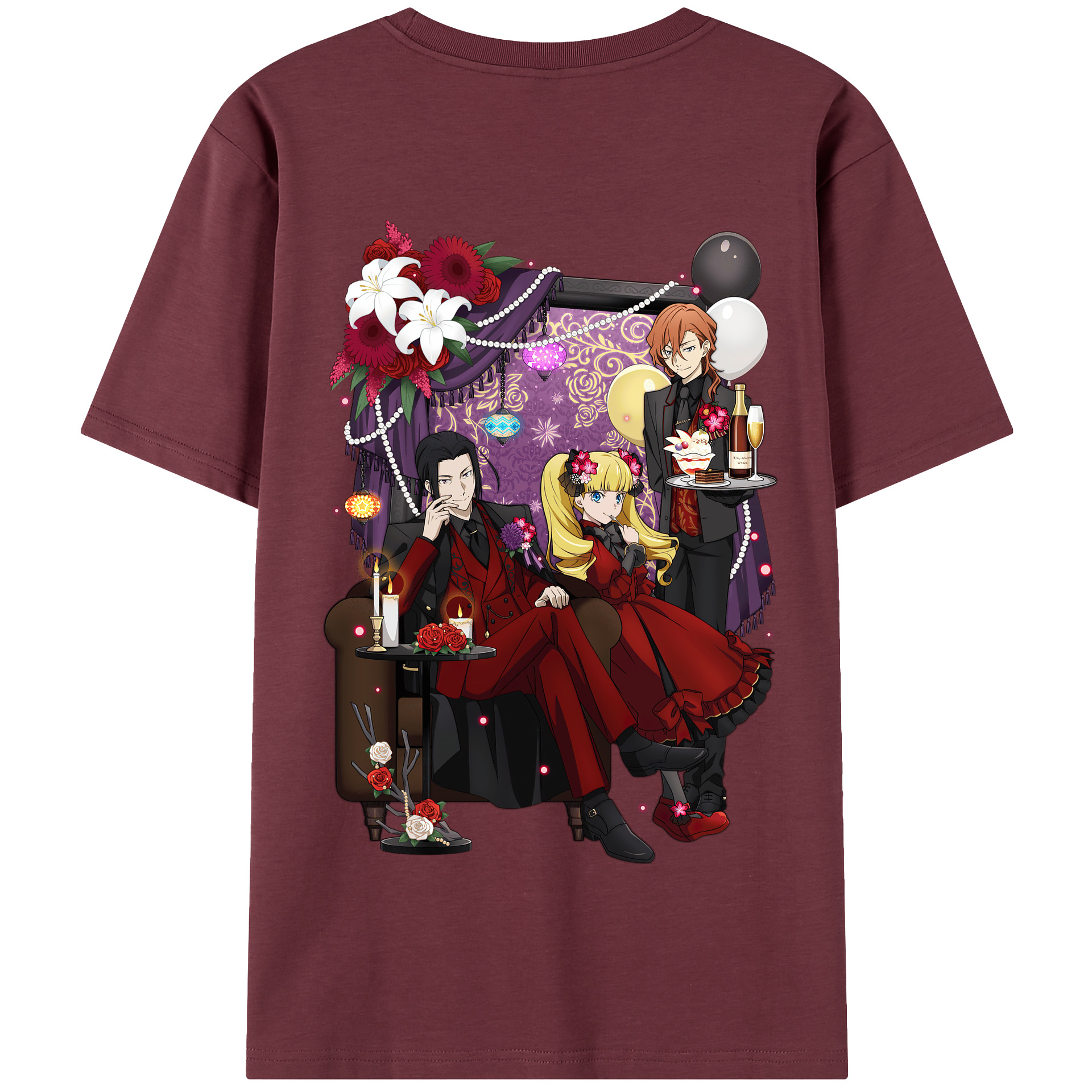 （画像用） 文豪ストレイドッグス Bungo Stray Dogs 綿100％半袖Tシャツ（背面プリント）